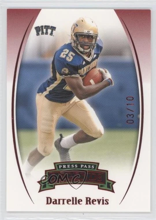 2007 Press Pass Legends Red /10 Darrelle Revis #51 Rookie RC HOF - Image 1 of 2