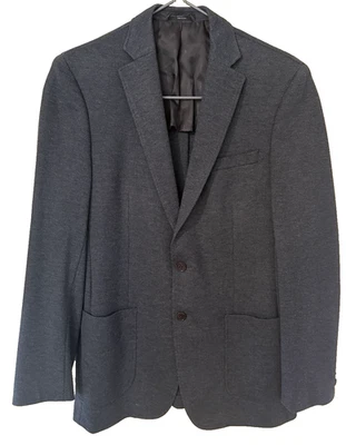 JOHN VARVATOS STAR USA 40R Thick Knit Charcoal Grey Blazer Jacket 2-Button - Image 1 of 4