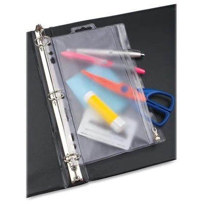 Bolsillo Oxford con cremallera - 10,50" X 8" - Rectangular - Poliéster - 1 cada uno - Transparente, Foto 1 de 4