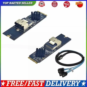 SFF8087 To M2 NVME Adapter with Cable HDD SSD SATA Controller Convenient Useful - Afbeelding 1 van 13