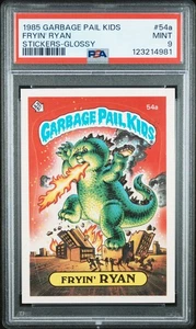 1985 Topps Garbage Pail Kids Series 2 OS2 54a FRYIN RYAN Glossy PSA 9 Mint Card - Picture 1 of 2