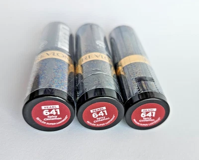 3 PACK Revlon Super Lustrous Lipstick 641 SPICY CINNAMON Pearl Finish New Sealed - Image 1 of 4