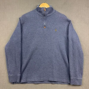 Polo Ralph Lauren 1/4 Zip Pullover Men's Size L Blue Sweatshirt Pony Logo - Picture 1 of 13