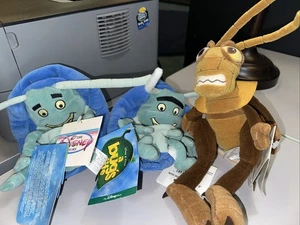 bug’s Life Beanie plush Tuck , Roll and Hopper. set of 3 vintage Disney store - Picture 1 of 7