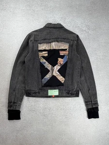 Men’s Off-White Denim Distressed Jacket Size M Duties Paid (USA) - Picture 1 of 16