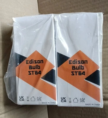 ST64 LED Bulbs  Edison Light Bulb Vintage Filament Dimmable Bulb E27 4W 2X - Image 1 of 2