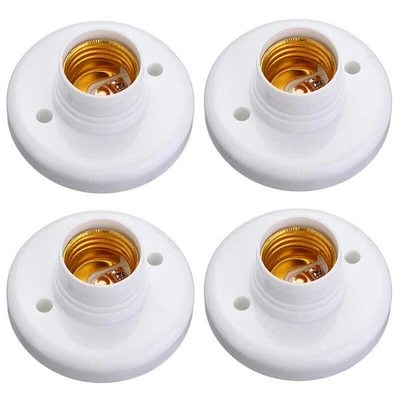 1/2/4Pack E27 Screw Cap Socket Light Bulb Holder Fitting Light Lamp Stand/Base F - Image 1 of 4