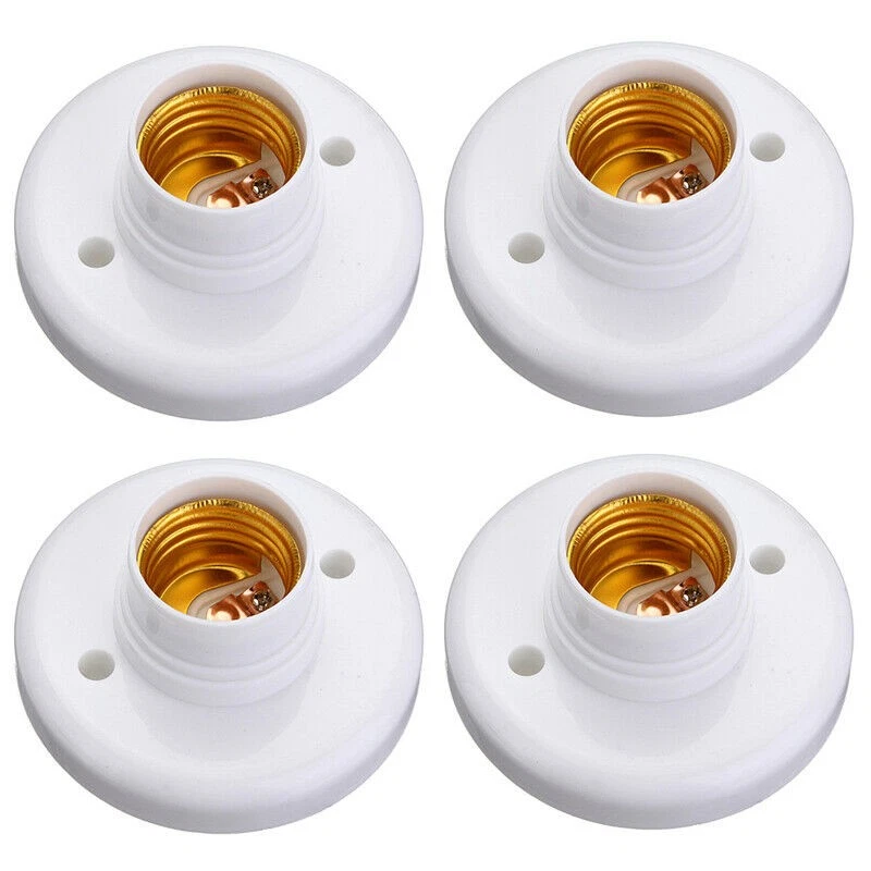 1/2/4Pack E27 Screw Cap Socket Light Bulb Holder Fitting Light Lamp Stand/Base F - Image 1 of 4