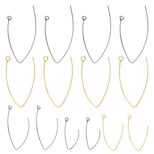 40pcs Stainless Steel V-shape Ear Wires Earrings Hooks Simple Earrings Parts - Picture 1 of 12