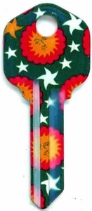 KW-1 SCHLÜSSELROHLING SONNE STERNE GRÜNER HINTERGRUND TOLLES GESCHENK - Bild 1 von 1