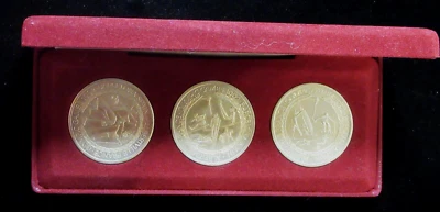 Turks and Caicos Islands 1992 Olympic Games 3 Coin Set Original Box - Image 1 of 3