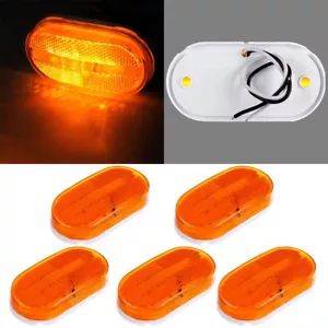 5x 4'' Amber Side Marker Clearance Light 6 Led Universal Trailer Truck Lamp 12V - Bild 1 von 7