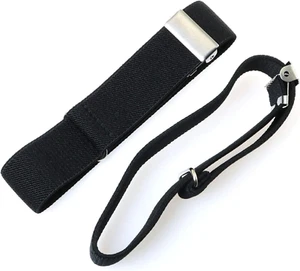 Garter 1 Pair 1Inch Wide Black Unisex Elastic Adjustable Sleeve Armbands Shirt G - Picture 1 of 12