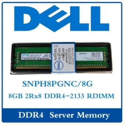 DELL SNPH8PGNC/8G H8PGN DDR4 2RX8 PC4-2133P ECC REG RAM server memory NEW - Image 1 of 4