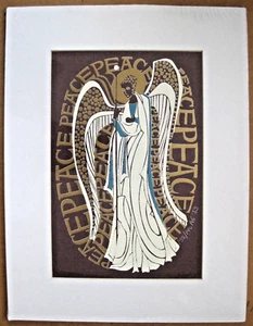 Anita Gronendahl (1941-1994) Serigrafía "Peace Angel" Edición de 140 Mate c1983 - Imagen 1 de 3