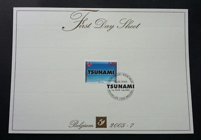 [SJ] Belgium Tsunami Red Cross Charity 2005 (stamp FDC) *card - Image 1 of 4