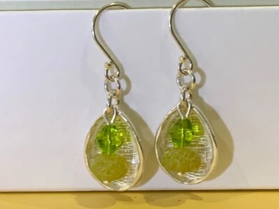 Pendientes Serpentina Verde Plata Esterlina Silpada W2142  Foto 1 de 3