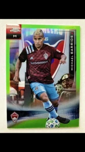 2021 Topps Chrome MLS Michael Barrios Neon Green /99 Colorado Rapids #11 SP - Picture 1 of 2