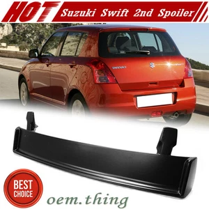 Matte Black Fit FOR Suzuki Swift 2nd Hatchback M Style Trunk Spoiler ZA11S 05-11 - Picture 1 of 1