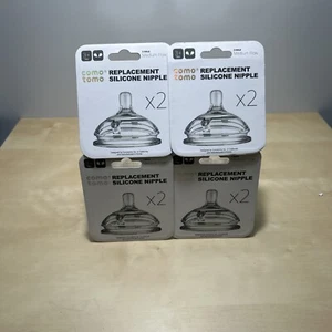ComoTomo Fast Flow Silicone Replacement Nipples (2 Pack) (Lot Of 4) - Picture 1 of 2