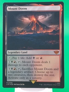 Tarjeta MTG LOTR Mount Doom M 0258 Mythic Foil - Imagen 1 de 5