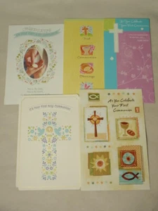 Lot 5 First Holy Communion Greeting Cards *NO Envelopes* - Picture 1 of 7