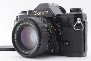 [EXC+5] Canon AE-1 Black 35mm SLR Film Camera + NEW FD 50mm f/1.4 from Japan