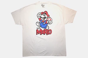 Super Mario Brothers Mens Super Mario White Shirt New 2XL, 3XL, 5XL - Picture 1 of 5
