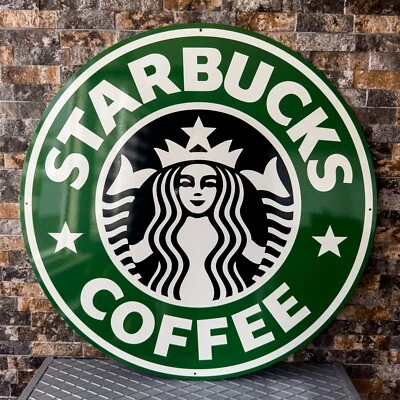 Vintage Starbucks Coffee  Heavy Metal Sign - XXL " 29.9 " (76cm) - Image 1 of 4
