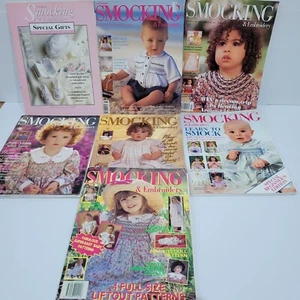 7 x Australian Smocking & Embroidery Magazines #26,40,45,50,53,95 UNCUT PATTERNS - Picture 1 of 20