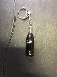 Vintage-Miniature-Coca-Cola-Plastic-Bottle-Pendant-For-Key-Chain 1976 rare - Picture 1 of 2