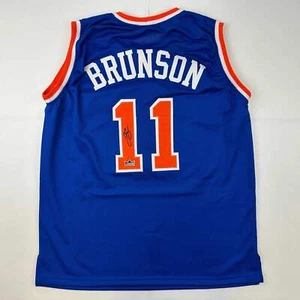Facsimile Autographed Jalen Brunson New York Blue Reprint Jersey Size Men's XL - Picture 1 of 4