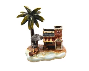 Jeweled Beach house Trinket Box. Hand Crafted with Lots of Details & Enamel - Picture 1 of 5