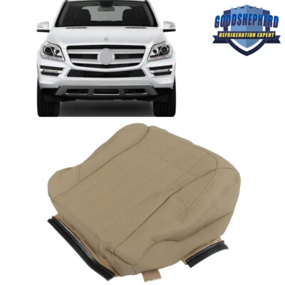 Cubierta de asiento para Mercedes Benz GL450 2013-2015 2016 parte inferior del conductor perforada bronceada Foto 1 de 4