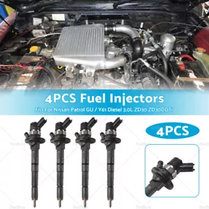 4PCS Common Rail Injector Fits For Nissan Patrol GU / Y61 Diesel 3.0L ZD30 - Picture 1 of 13