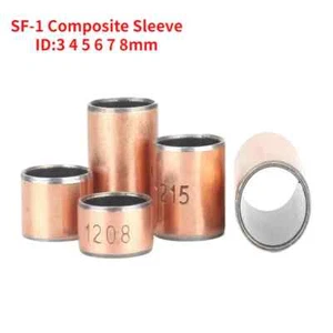 ID3~8mm SF-1 Self Lubricating Sleeve Bearing Bushing Shafts Copper Bush - Picture 1 of 7