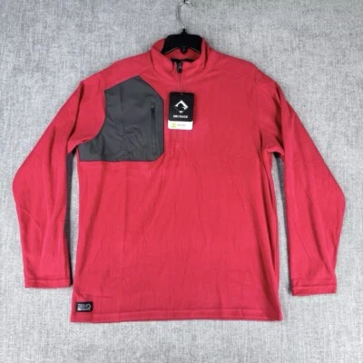 DDX Dri-Duck Red Fleece Longsleeve 1/4 Zip Pullover Sweater Shirt Men's Size M - Image 1 of 4