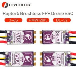 FLYCOLOR Raptor5 Brushless ESC 3-6S 20A 35A 45A 50A 32Bit for FPV Racing Drones - Picture 1 of 16