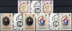 St. Helena 1981 Royal Wedding, Princess Diana, MNH Gutter Pairs Set #E13937 - Picture 1 of 1