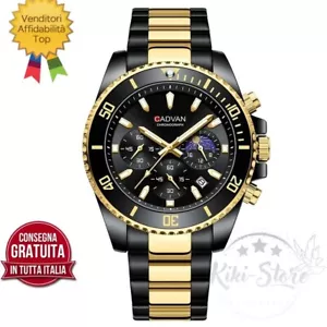 Orologio LUSSO Cronografo Acciaio Inossidabile Homage Orologio luminoso GOLD - Foto 1 di 11