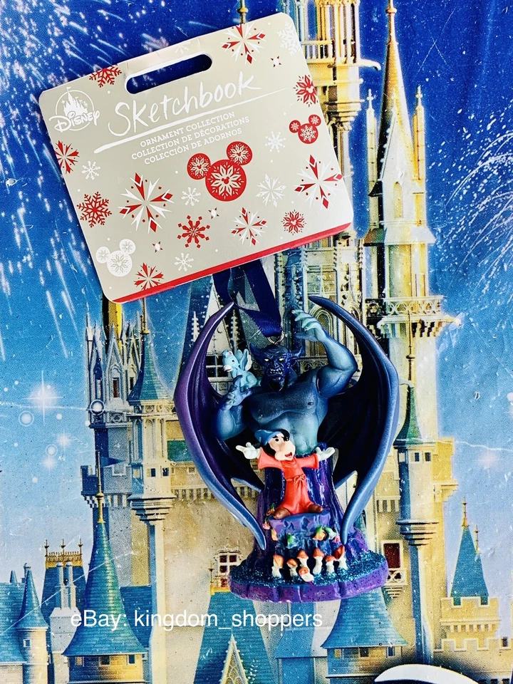 Disney Parks Sorcerer Mickey Chernabog Fantasia Sketchbook Ornament New - Image 1 of 1