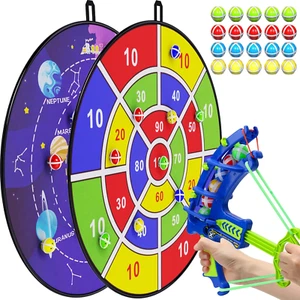 29" Large Dart Board for Kids, Kids Dart Board with Sticky Balls, Boys Toys, Ind - Picture 1 of 12