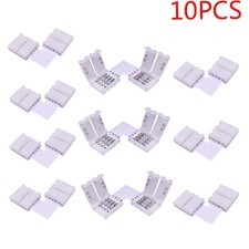 5050 10mm L Shape Connector RGB LED Strip 90 Degree Corner Connectors10Pcs 