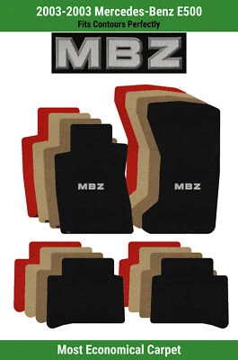 Alfombrillas delanteras y traseras Lloyd Velourtex para Mercedes-Benz E500 '03 con apliques MBZ Foto 1 de 4