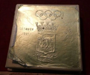 1. Mittelmeerspiele Alexandria Ägypten 1951 Teilnahme Medaille & Originalkarton - Bild 1 von 5