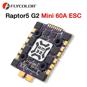 Flycolor Raptor5 G2 60A ESC 3-6S Lipo Mini AM32 Dshot Signals For RC FPV Drone - Picture 1 of 17