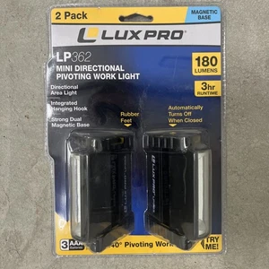 LUXPRO 180 Lumen LED Pivot Work Light 2-Pack LP363, 6 AAA Batteries Included - Picture 1 of 6