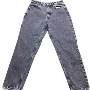 Zara Jeans Womens 10 29x28 Gray Denim Cotton High Rise Tapered Leg Zip Fly - Picture 1 of 15