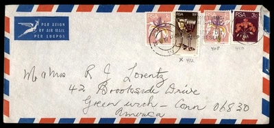 Mayfairstamps Sudáfrica 1977 Johannesburgo a Greenwich CT Cubierta aau_88073 Foto 1 de 2