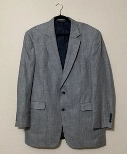 Jos A Bank Sakko Herren Größe 44 lang Wolle Seide Leinen Fischgrät Sport Blazer - Bild 1 von 11